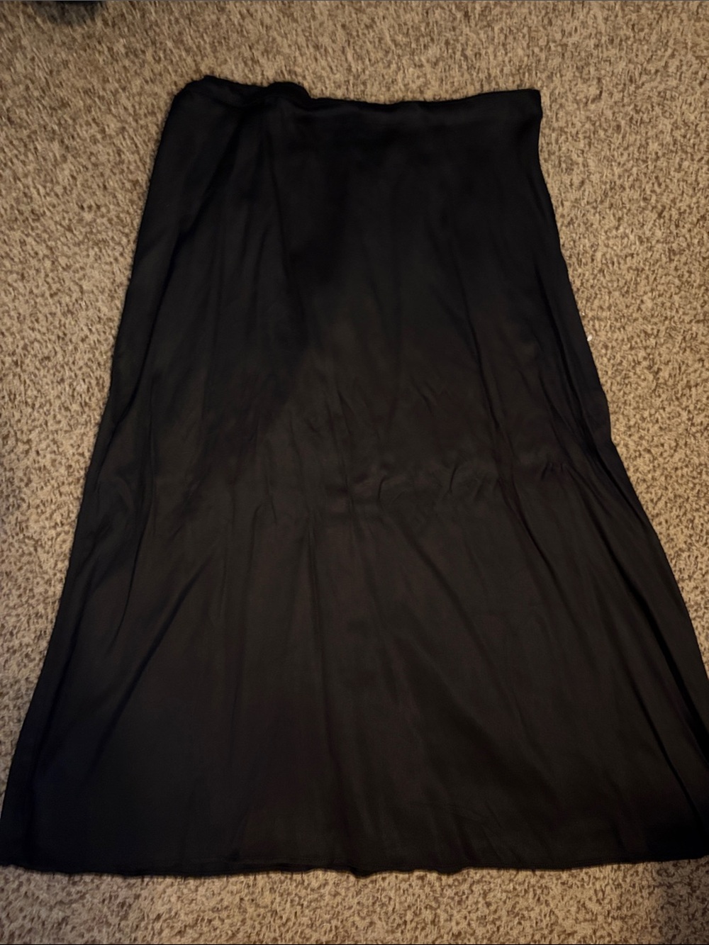 Time and Tru Black Maxi Skirt - Sleek A-Line Style